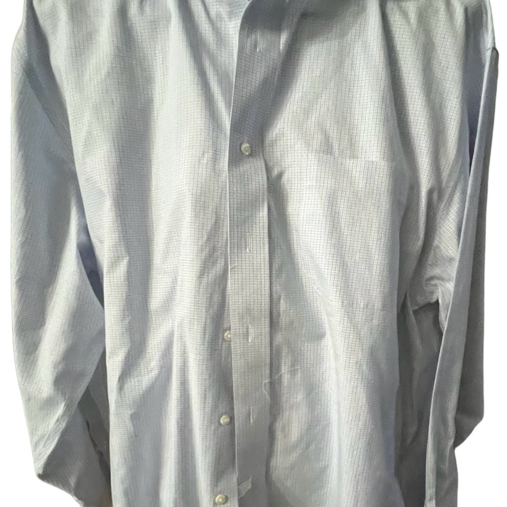 Brooks Brothers Regent 16 1/2- 32 blue and white check regent